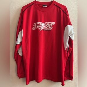 Fox‎ Racing Moto Tech Red Long Sleeve Motocross Jersey Shirt size XL